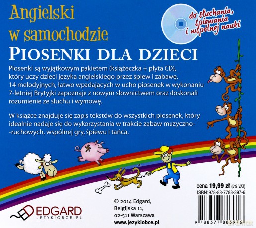Angielski w samochodzie - Piosenki dla dzieci [KSIĄŻKA]