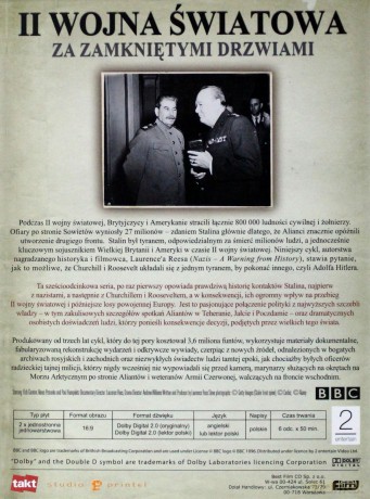 II Wojna Światowa. Za zamkniętymi drzwiami (BBC) (digipack) [2DVD] 