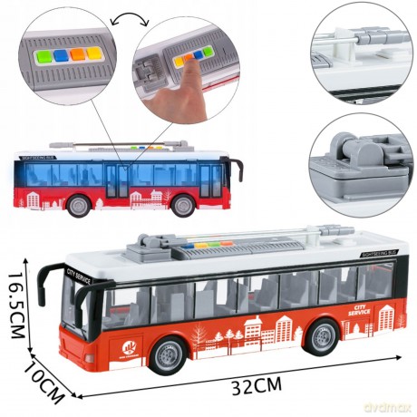WOOPIE Autobus Trolejbus Interaktywy Elektryczny 1:16