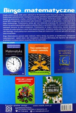 Bingo matematyczne. Gry matematyczne dla uczniów gimnazjum [KSIĄŻKA]