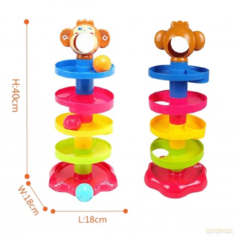 WOOPIE BABY Kulodrom Tor Kulkowy Zestaw Spirala + 3 Kulki