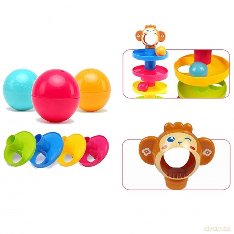 WOOPIE BABY Kulodrom Tor Kulkowy Zestaw Spirala + 3 Kulki