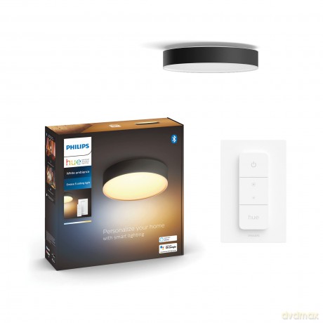 Philips Hue - Enrave Ceiling Lamp Small 26,1 cm - White Ambiance Black