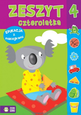 Edukacja z naklejkami - Zeszyt czterolatka [KSIĄŻKA]