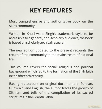A History of the Sikhs Vol 1 (SECOND EDITION): Volume 1 1469-1838 (Oxford India Collection (Paperback)) - Khushwant Singh [KSIĄŻKA]