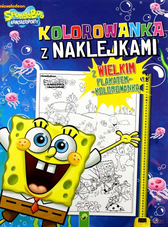 Kolorowanka z naklejkami - SpongeBob