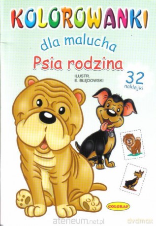 Kolorowanki dla malucha - Psia rodzina