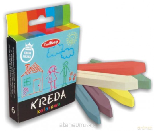 Kreda kolorowa kwadratowa 6 kolorów