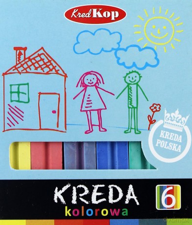 Kreda kolorowa kwadratowa 6 kolorów