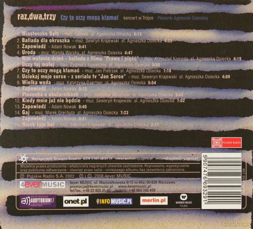 Raz Dwa Trzy: Czy te oczy mogą kłamać (reedycja) (digipack) [CD]