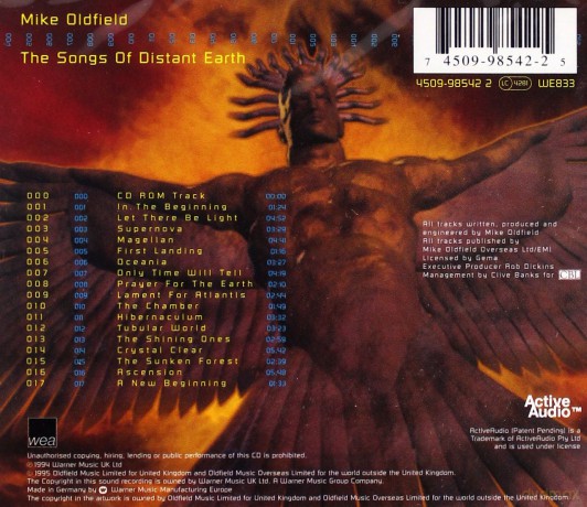 Mike Oldfield: The Songs Of Distant Earth [CD]