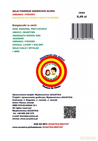 Moje pierwsze niemieckie słowa - Ubrania i pogoda [KSIĄŻKA]