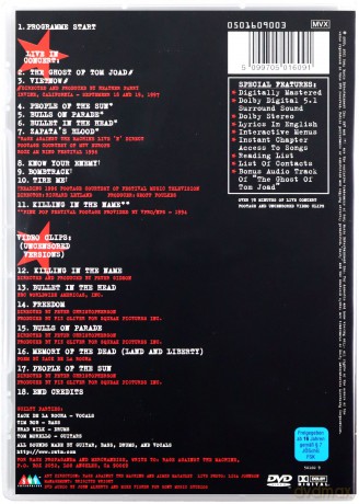Rage Against The Machine: RAGE AGAINST THE MACHINE [DVD]
