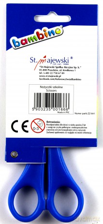 Nożyczki szkolne z podziałką