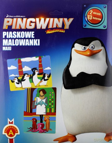 Piaskowe malowanki - Pingwiny z Madagaskaru [KSIĄŻKA]
