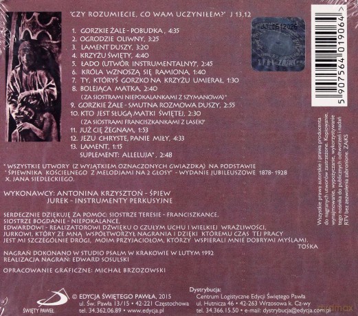 Pieśni postne [CD]