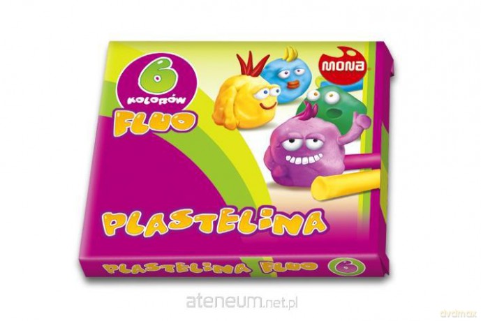 Plastelina fluorescensyjna 6 kolorów