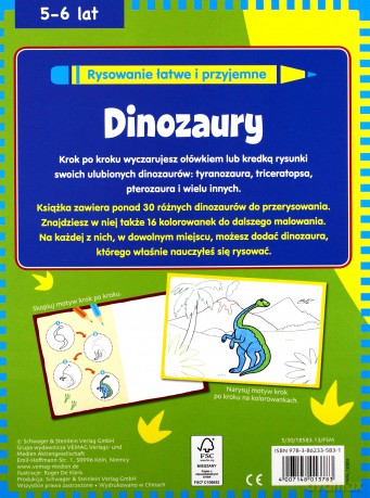 Rysowanie łatwe i przyjemne - Dinozaury [KSIĄŻKA]