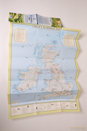Philip's Pilgrimage Map of Britain and Ireland: Spiritual Journeys and Walking in Nature (Philip's Sheet Maps) - Philip's Maps [KSIĄŻKA]