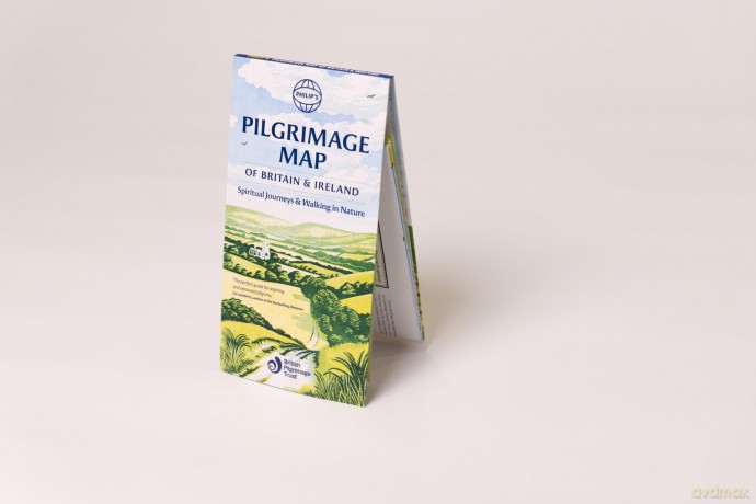 Philip's Pilgrimage Map of Britain and Ireland: Spiritual Journeys and Walking in Nature (Philip's Sheet Maps) - Philip's Maps [KSIĄŻKA]