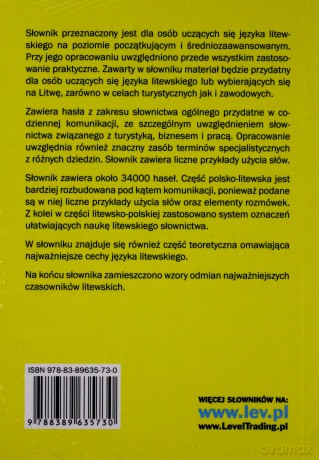 Słownik polsko-litewski litewsko-polski [KSIĄŻKA]