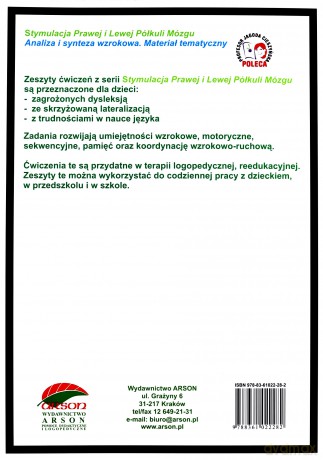 Stymulacja prawej i lewej półkuli 8 Analiza i synteza wzrokowa [KSIĄŻKA]