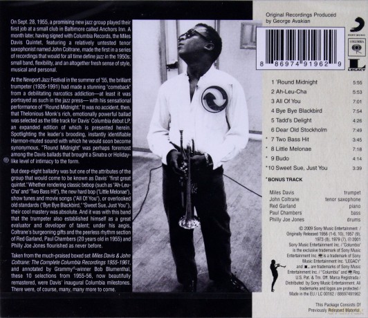 Miles Davis: 'Round About Midnight [CD]