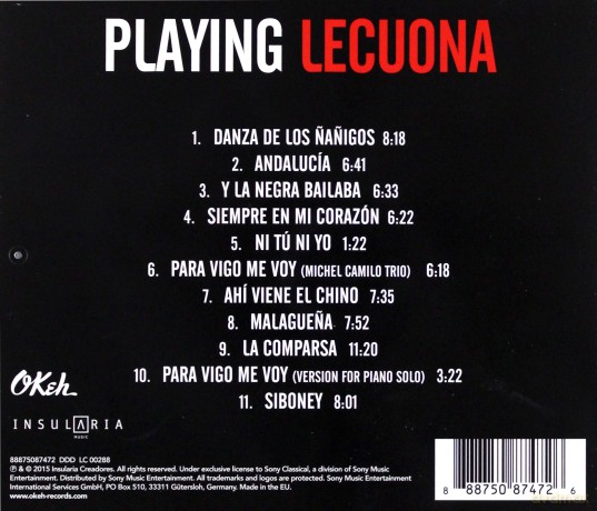 Playing Lecuona soundtrack (Ernesto Lecuona) [CD]