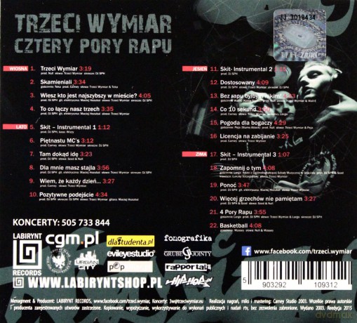 Trzeci Wymiar: Cztery pory rapu [CD]