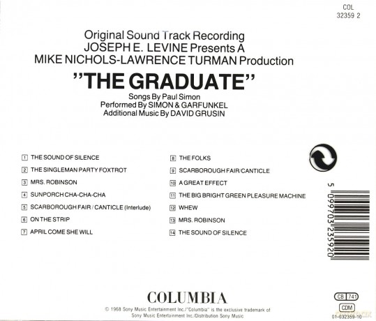 Graduate, The Original SoundTrack (Joseph E.Levine) (Absolwent) [CD]