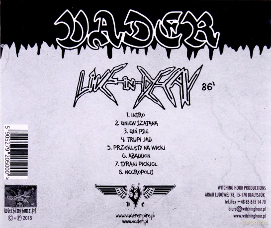 Vader: Live in Decay [CD]