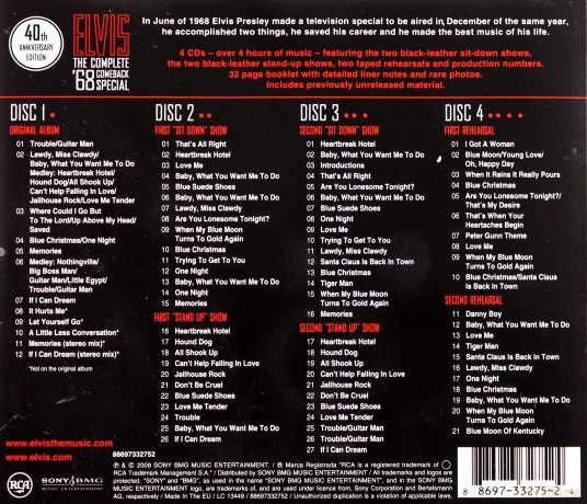 Elvis Presley: The Complete '68 Comeback Special- The 40th Anniversary Edition [4CD]