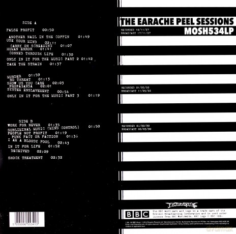 Extreme Noise Terror: The Earache Peel Sessions [Winyl]
