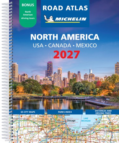 USA - Canada - Mexico 2027 Road Atlas (A4-Spiral) - Michelin [KSIĄŻKA]