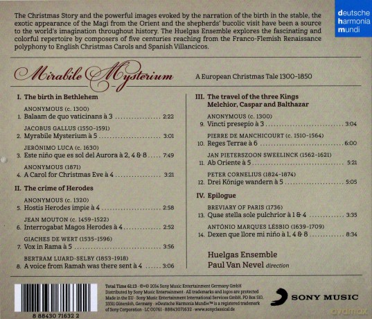 Huelgas Ensemble: Mirabile Mysterium - A European Christmas Tale [CD]