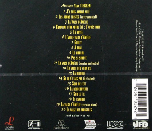 Amelie soundtrack (Amelia) (Yann Tiersen) [CD]