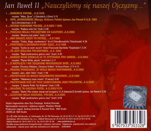 "Nauczyliśmy Się Naszej Ojczyzny..." - Wypowiedzi Ojca Świętego do Rodaków [CD]