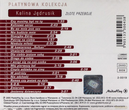 Kalina Jędrusik: Złote Przeboje [CD]