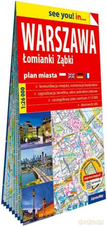 Plastic map Warszawa, Łomianki, Ząbki mapa [KSIĄŻKA]