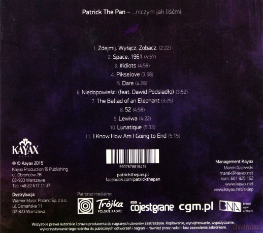 Patrick The Pan: ..NICZYM Jak Liśćmi [CD]