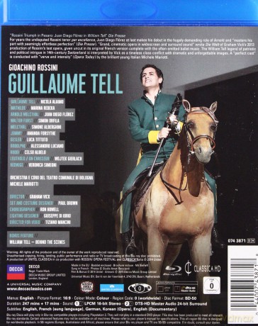 Juan Diego Florez: Rossini Guillaume Tell [Blu-Ray]