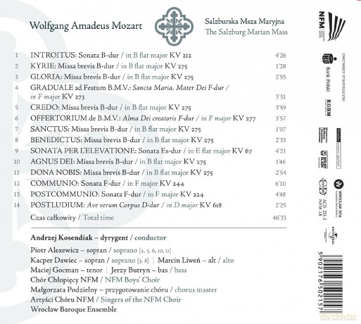 Andrzej Kosendiak: Salzburska Msza Maryjna [CD]