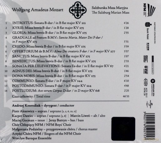 Andrzej Kosendiak: Salzburska Msza Maryjna [CD]