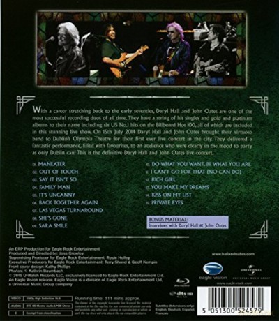 Daryl Hall John Oates: Live In Dublin [Blu-Ray]