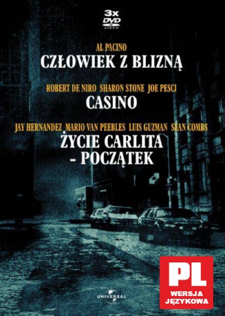 Gangsterski BOX: Kasyno / Człowiek z blizną / Życie Carlita: Początek BOX [3DVD]