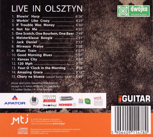 Sławek Wierzcholski i Nocna Zmiana Bluesa: Back to the roots - Live in Olsztyn [CD]