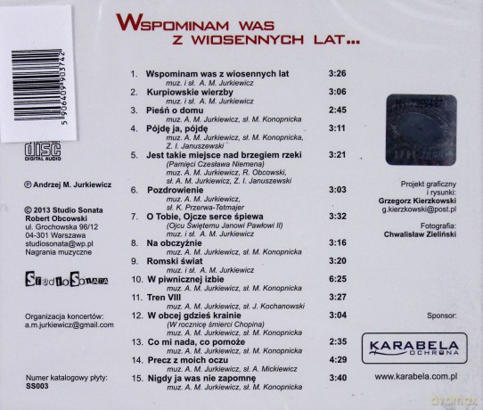 Andrzej M. Jurkiewicz: Wspominam was z wiosennych lat [CD]