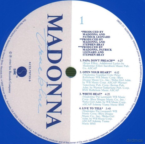 Madonna: True Blue (Represss 2026) (Limited) (Blue) [Winyl]