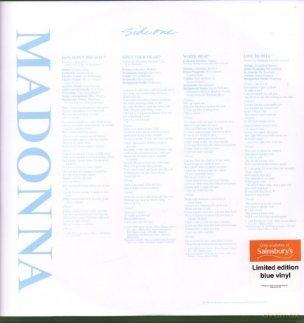 Madonna: True Blue (Represss 2026) (Limited) (Blue) [Winyl]