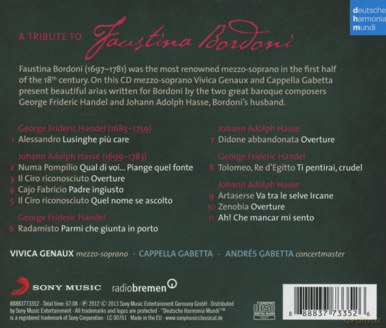 Vivica Genaux: A Tribute to Faustina Bordoni [CD]